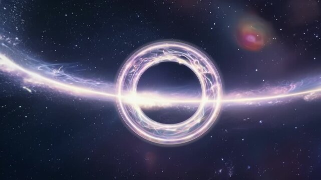 Cosmic Harmony Lose yourself in the peacefulness of cosmic rings expanding and contracting in a harmonious balance of light and darkness.