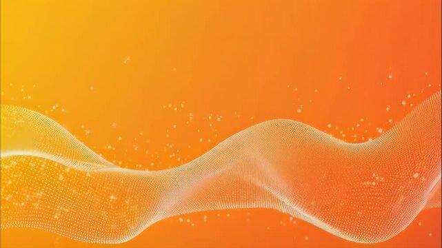 Particle wave orange gradient background 4K
