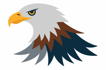 Eagle head illustration in high detail, perfect for branding, logos, and wildlife themes.