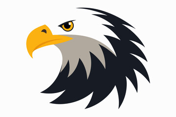 Eagle head illustration in high detail, perfect for branding, logos, and wildlife themes.