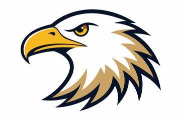 Eagle head illustration in high detail, perfect for branding, logos, and wildlife themes.