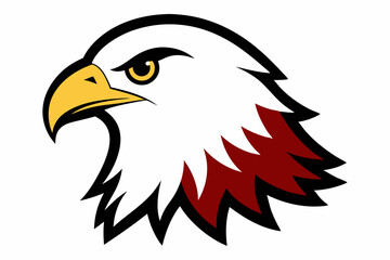 Eagle head illustration in high detail, perfect for branding, logos, and wildlife themes.