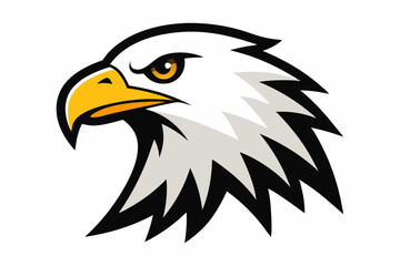 Eagle head illustration in high detail, perfect for branding, logos, and wildlife themes.