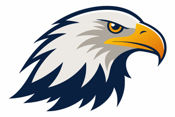 Eagle head illustration in high detail, perfect for branding, logos, and wildlife themes.
