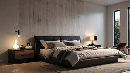 Aesthetic minimalist home, interior design. Modern Nordic Scandinavian interior design concept. Mid-century modern furniture. Elegant and cozy