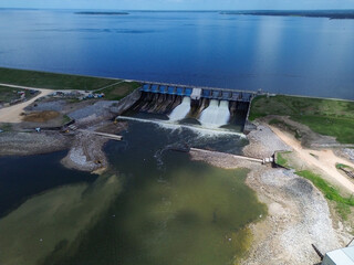 Lake Livingston Dam, the third largest lake in the State of Texas. 