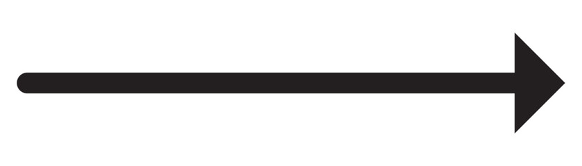 Obraz premium Long straight vector arrow icon