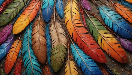 Colorful Feathers.