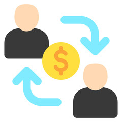 Lending multi color icon, related to financial technology theme. use for UI or UX kit, app and web development.