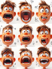 A set of face expression