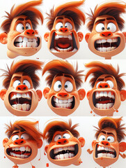 A set of face expression