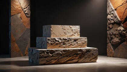 Stone Platform Product Display.