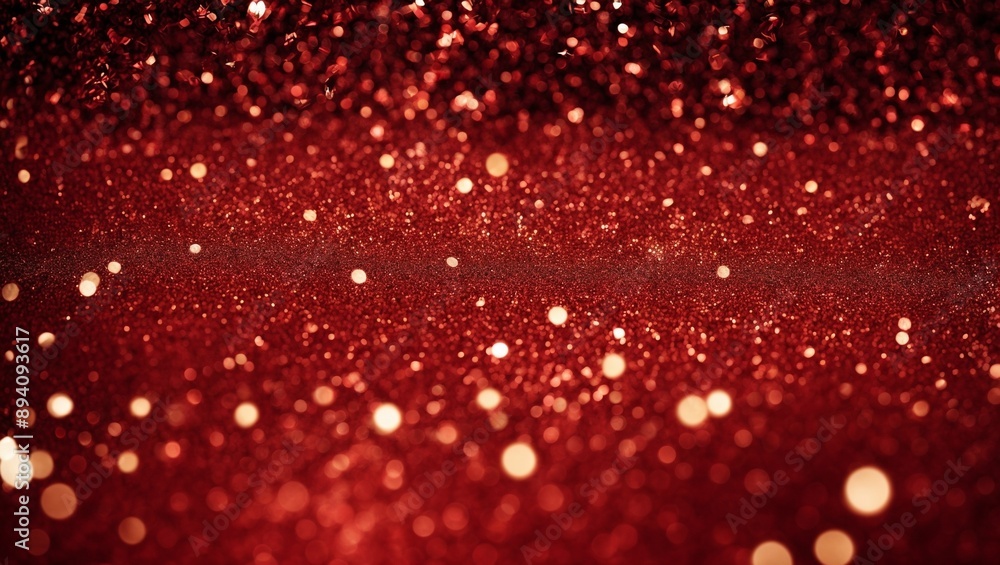 Poster red glitter abstract background: a captivating backdrop of shimmering red glitter, featuring a soft,