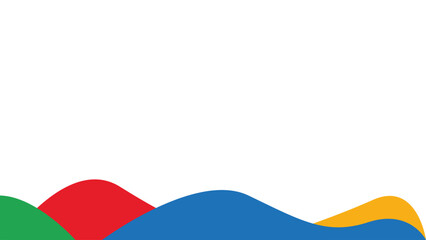 Banner with wavy colored shapes