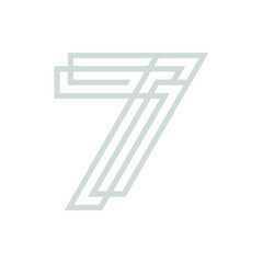 Monogram 7. Number 7. Number 7 design logo. Monogram letter mark 7 logo design. Monogram design vector logo. Monogram number 7 logo design. Simple number 7 monogram. Monogram 7 design logo.