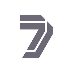 Monogram 7. Number 7. Number 7 design logo. Monogram letter mark 7 logo design. Monogram design vector logo. Monogram number 7 logo design. Simple number 7 monogram. Monogram 7 design logo.