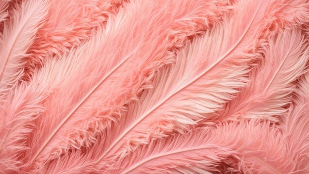 Soft Pink Ostrich Feathers Texture