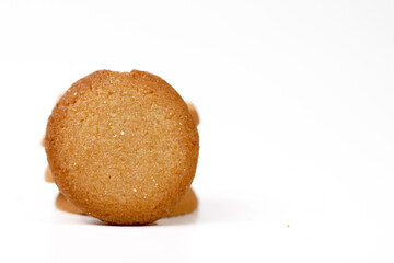 A stack of butter cookies. Isolated on white background. Perfect for commercial usages.