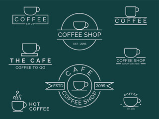 collection coffee shop logo templates