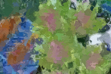 Oil paintings and various flowers, monkeys, tropical leaves, tigers, and other beautiful animals