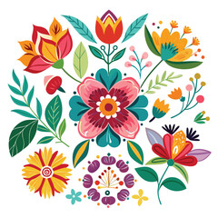 Obraz premium Set of floral universal artistic templates white background. ready for print greeting cards, invitations, flyers and other graphic design