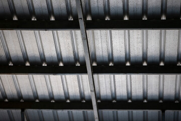 Roof structure of a building in the city. Abstract background.