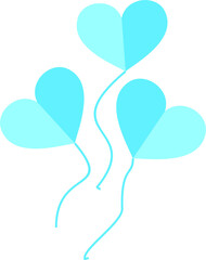 Blue Heart love mom icon