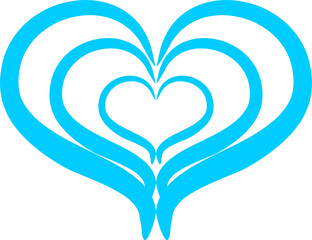 Blue Heart love mom icon