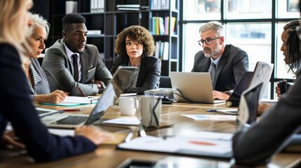 business people working together in office