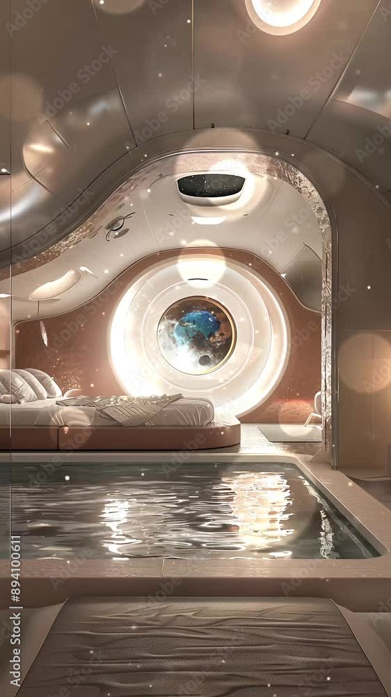 Canvas Prints interstellar haven immerse yourself in tranquility space station seamless looping overlay