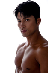 素晴らしい肉体をしたアジア男性のフィットネスイメージ