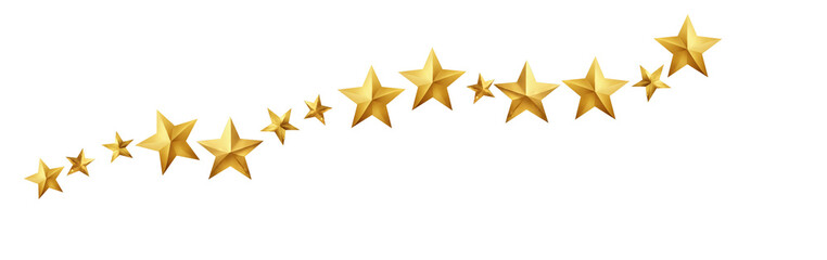 Fototapeta premium golden christmas stars or good night good dreams stars, isolated