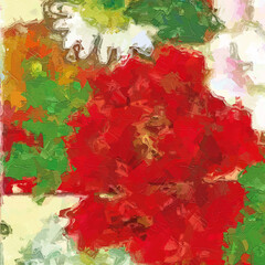 Oil paintings and various flowers, including cats, dogs, roses, peonies, chrysanthemums, monkeys, tropical leaves, tigers, and other beautiful animals