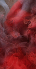 Color mist wave. Ink spreading. Fire burn fume. Blur red gray glitter vapor texture paint water blend flow creative abstract art background.