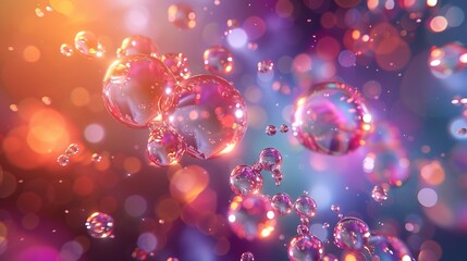 Abstract background featuring atom or molecule structure with scientific and medical themes - ideal for research, technology, and healthcare concepts