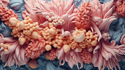 Abstract 3D Floral Pattern