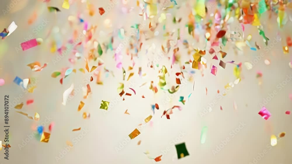 Poster a joyful burst of confetti dances through the air in a double display adding a celebratory touch to 