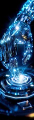 Obraz premium Realistic closeup of a highresolution robotic hand manipulating small objects