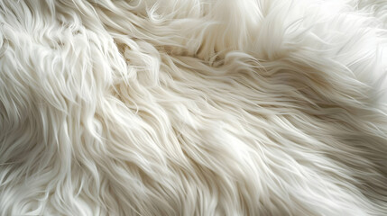 Soft White Fur Texture Background