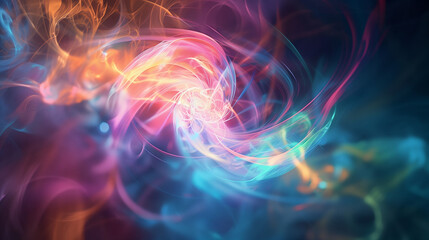 Obraz premium Abstract digital design with a gradient glow effect, representing movement and energy in a modern space