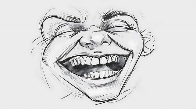 Joyful Laughter Drawing