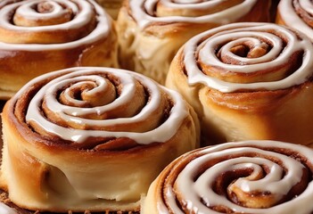 Fototapeta premium Freshly Baked Cinnamon Rolls
