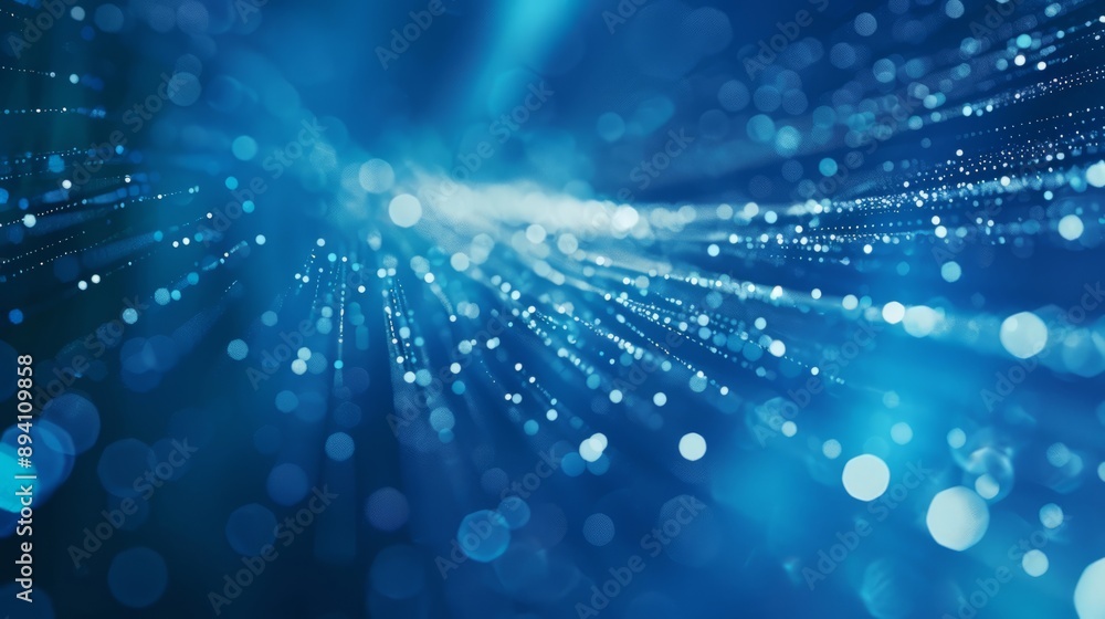 Aufkleber abstract blue technology background with digital grid pattern, futuristic business concept with geom