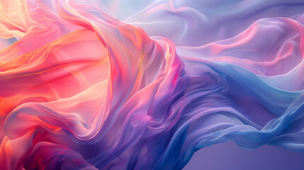 Obraz premium Abstract Flowing Fabric in Vibrant Colors