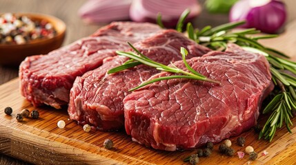 Fototapeta premium health benefits and nutritional value of lean cuts of beef in a balanced diet
