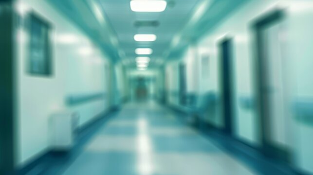 Blurred motion image of an indoor sports arena with rows of empty seating, smooth flooring, and ambient lighting, ideal for sports event promotions and athletic facility showcases