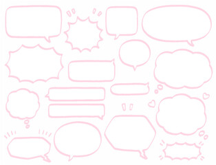 シンプルな手描きフキダシマーカーセット