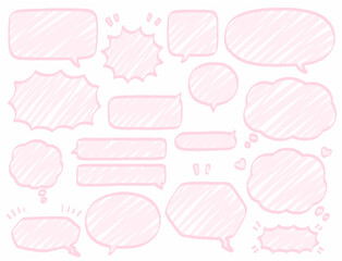 シンプルな手描きフキダシマーカーセット