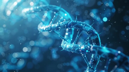 Abstract medical technology background featuring blue tones representing health, science, and research concepts with futuristic digital elements and molecular structures for innovative healthcare and 