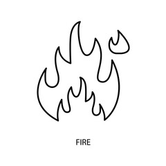 fire concept line icon. Simple element illustration. fire concept outline symbol design.
